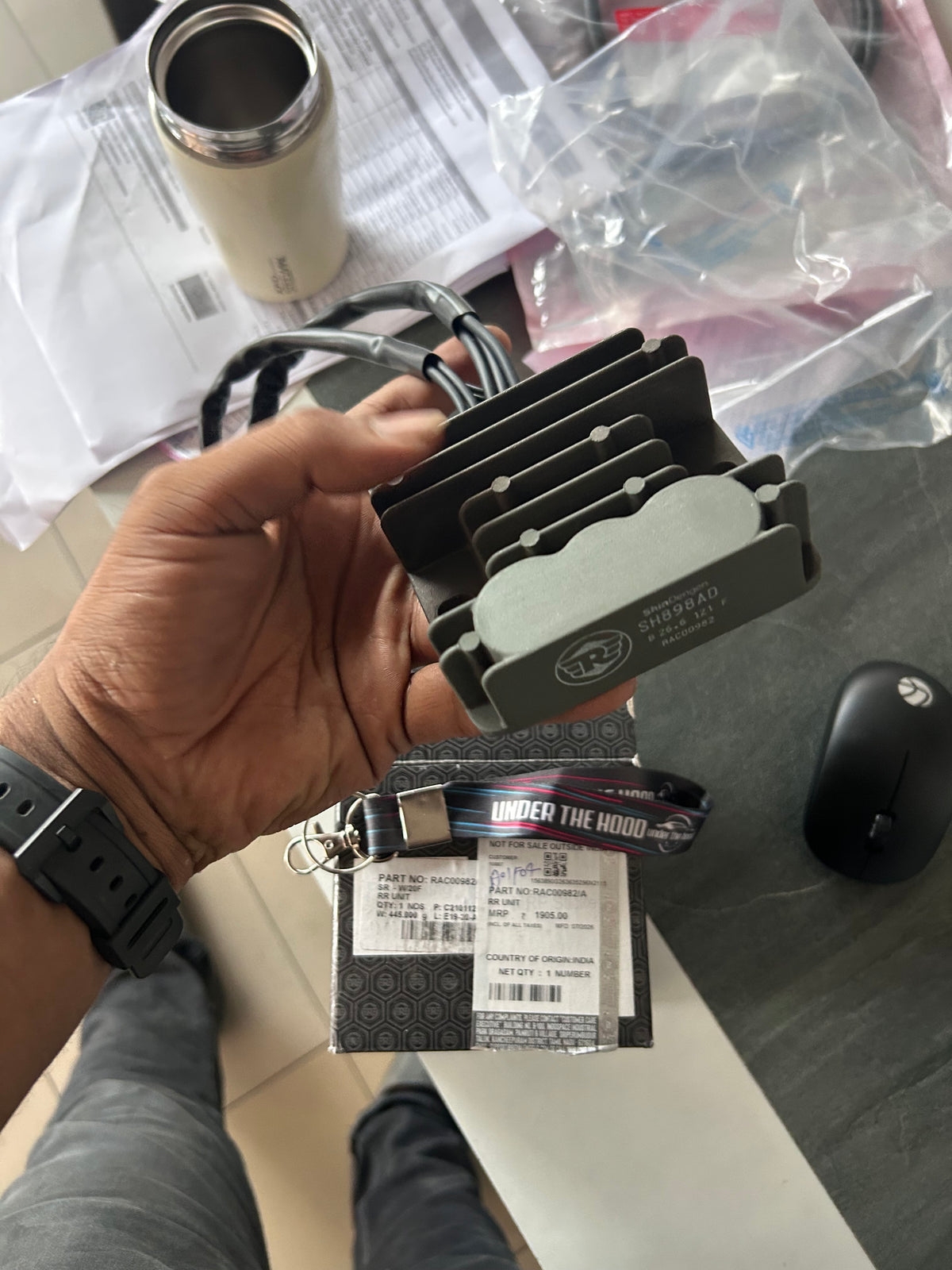 Royal Enfield RAC00982/A – RR Unit (Regulator Rectifier, Besmak Make, 5-Wire) for Classic 350 (Early J-Series) & Meteor 350 (2020–2021)