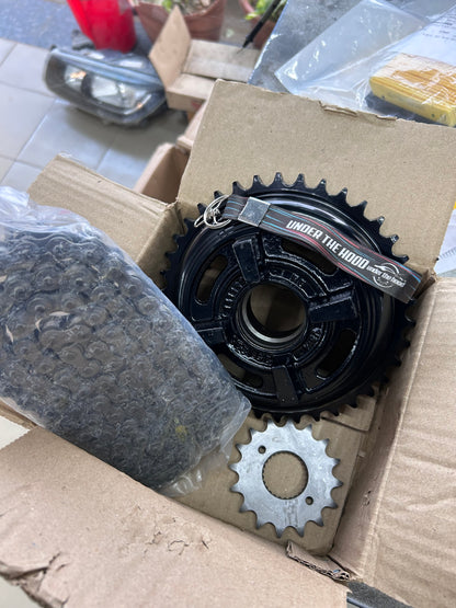 Royal Enfield 597463 - Chain Sprocket Kit (UCE | Single Disk) – Genuine OEM Replacement