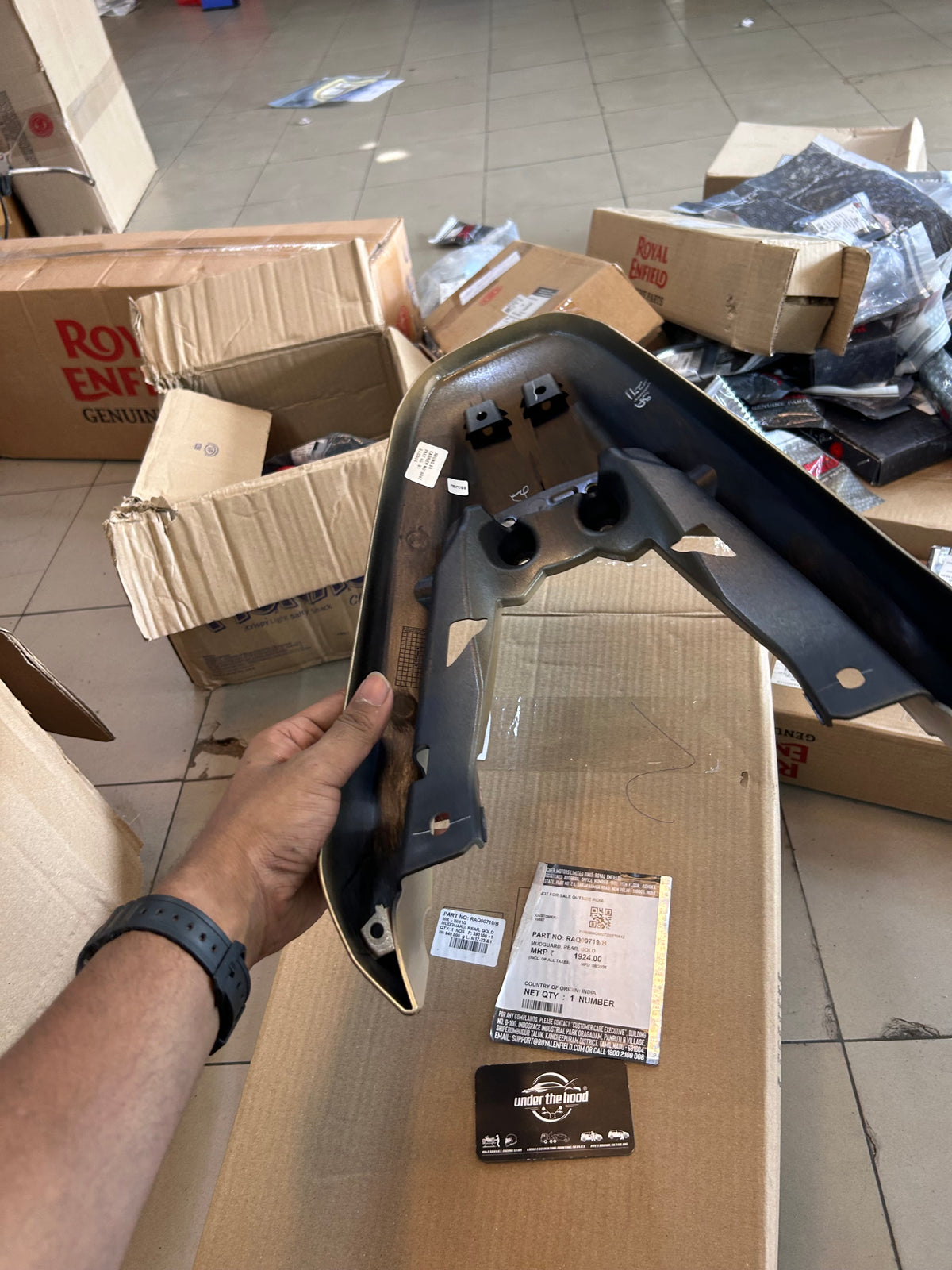 Royal Enfield Guerrilla 450 Gold Dip Rear Mudguard RAQ00719/B