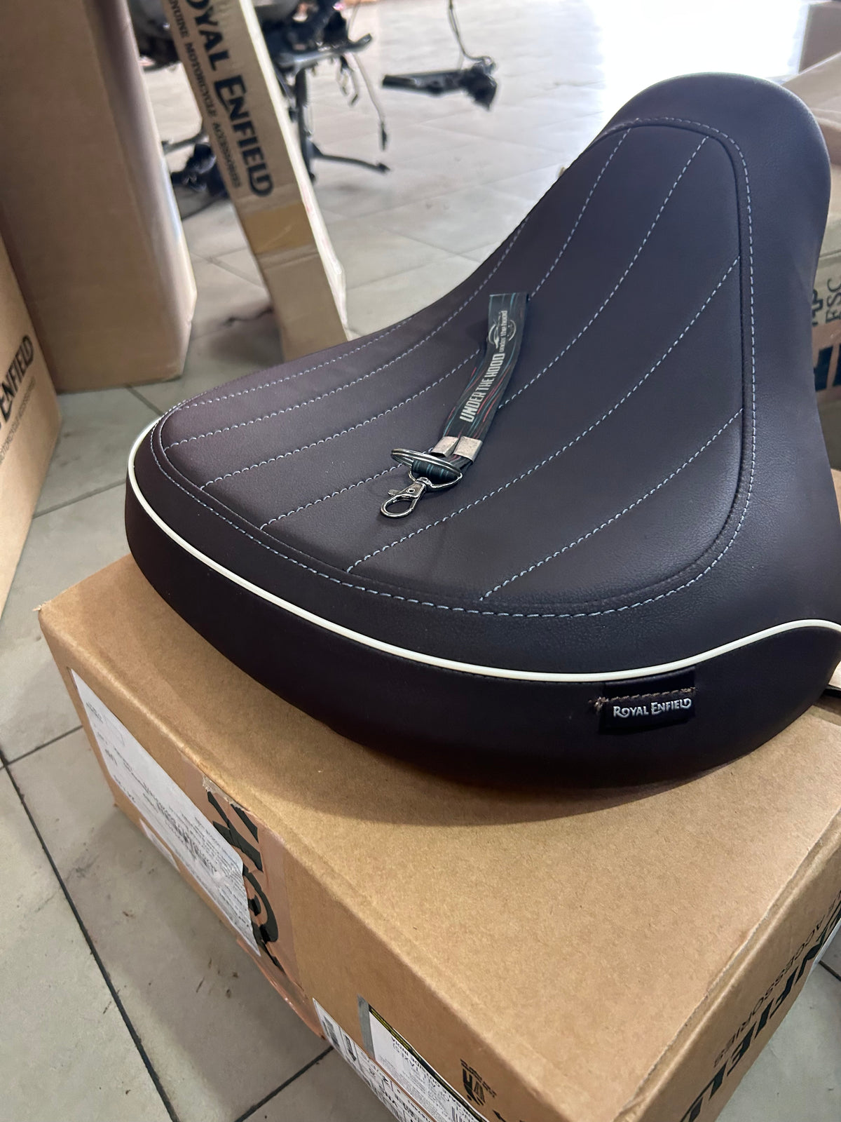 Royal Enfield Goan Classic 350 Brown Custom Rider Seat KXA00187