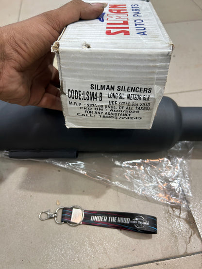 Silman Short Punjab Big Mouth 57mm Black Silencer for Classic 350 Reborn, Meteor 350 & Bullet 350 J-Series | LSM4-B