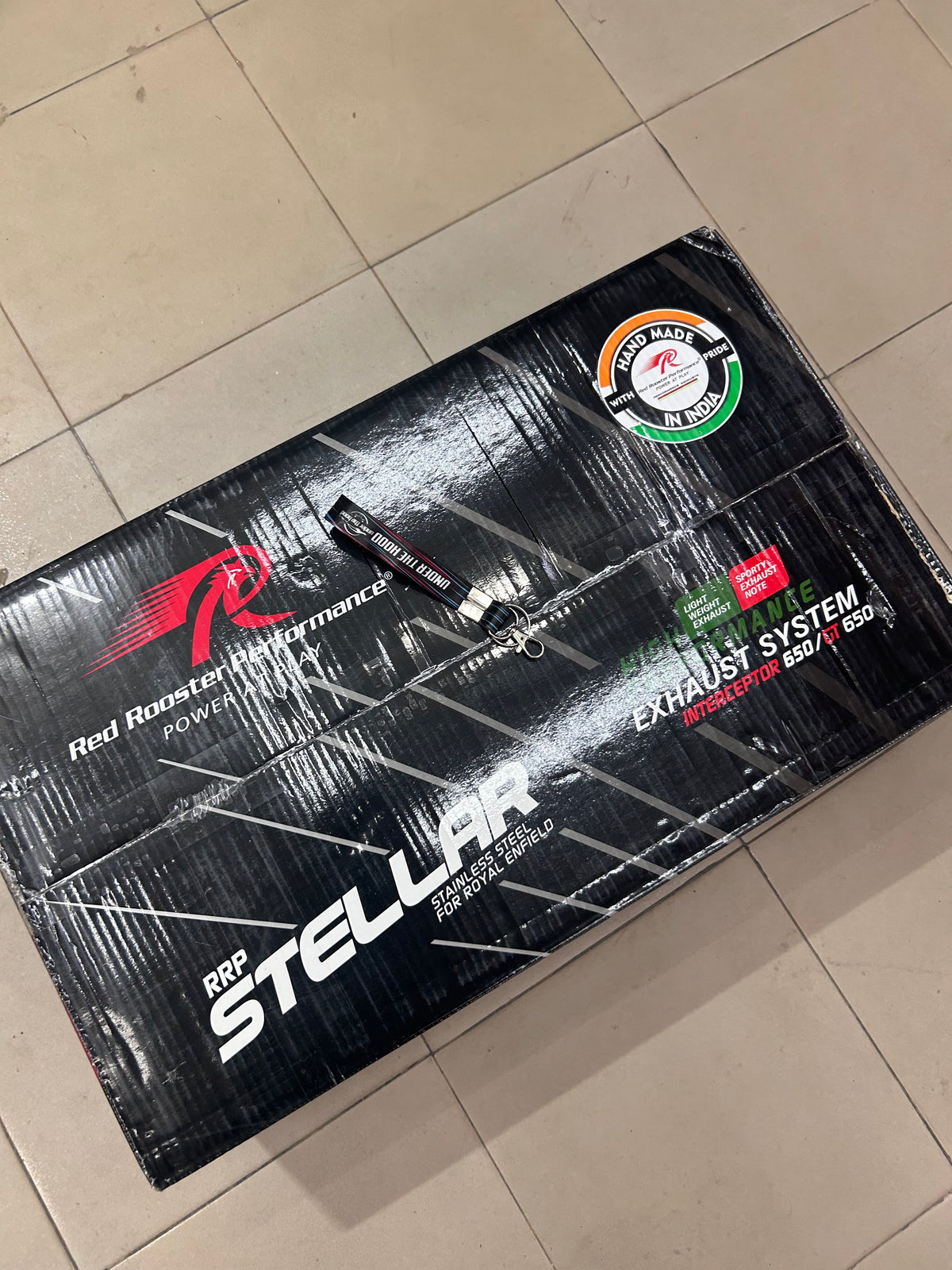 Red Rooster Black Matte Exhaust for Royal Enfield Interceptor 650 & Continental GT 650 – Stellar Edition