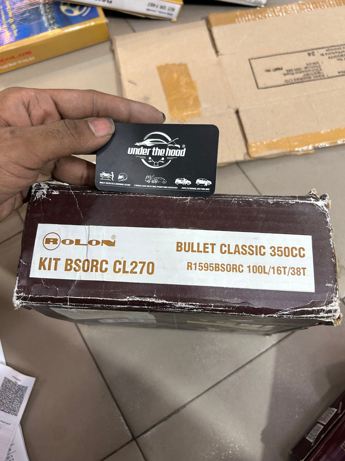 Rolon Brass Chain & Sprocket Kit – KIT BSORC CL270 – Compatible with Royal Enfield Bullet Classic 350