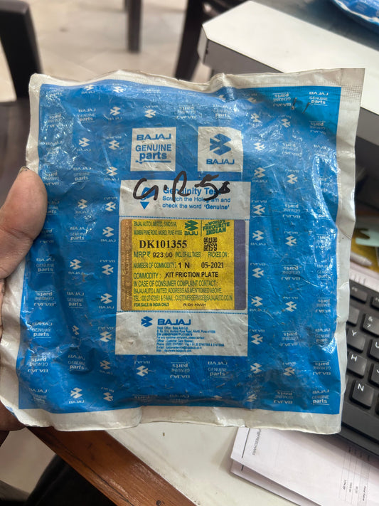 Bajaj DK101355 – Genuine Clutch Friction Plate Kit for Pulsar 150 DTSi UG3 (2006–2009)