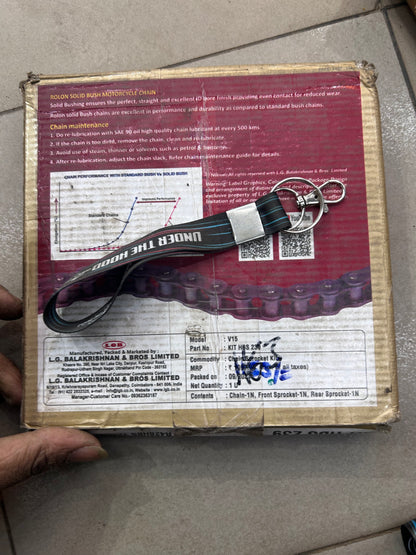 Rolon HBS 239 Chain & Sprocket Kit – Bajaj V15 / Vikrant 150 DTS-i (428HBS-124, 14T Front, 42T Rear)