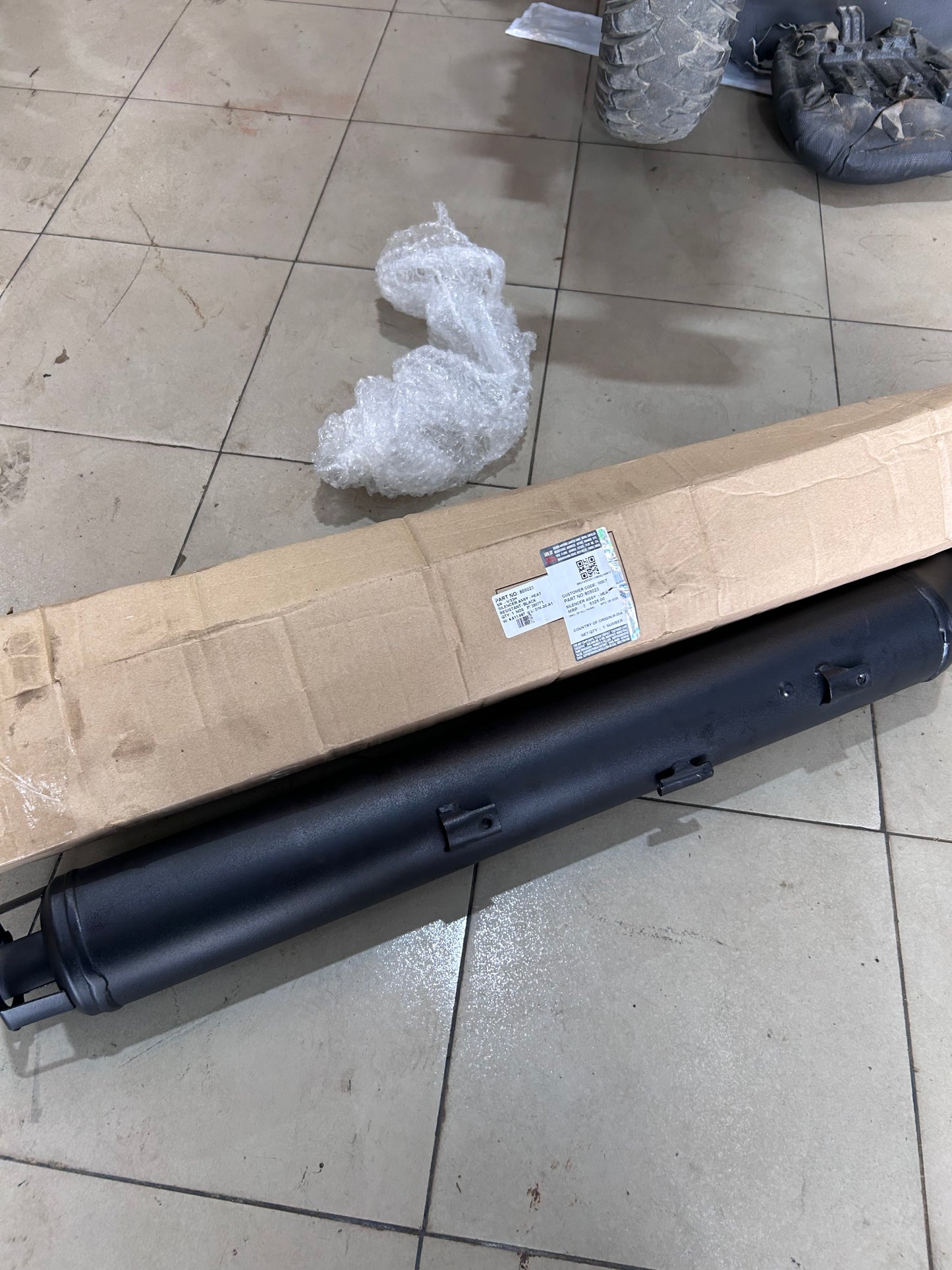 Royal Enfield 805023 – OEM Silencer Assembly (Heat-Resistant Black) for Thunderbird X 350 BS4