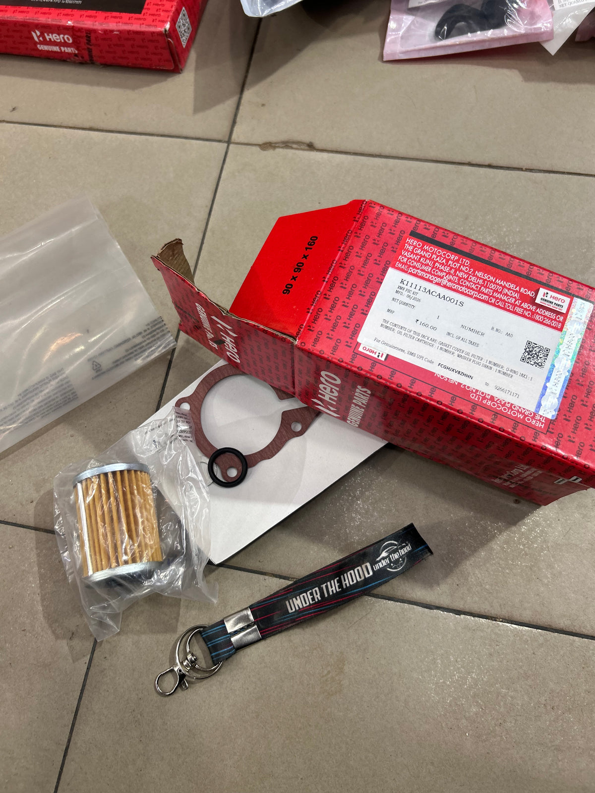 Hero Genuine Scheduled Maintenance Kit 210cc – Every 6,000 km | Oil Filter Service Kit / FSC Kit | K11113ACAA001S