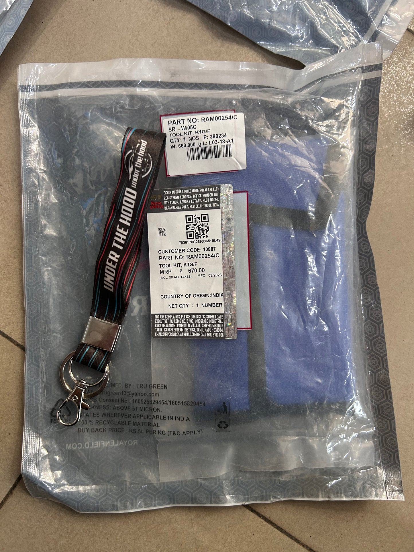 Royal Enfield RAM00254 - Tool Kit K1G/F (OEM Toolkit) - Himalayan 450