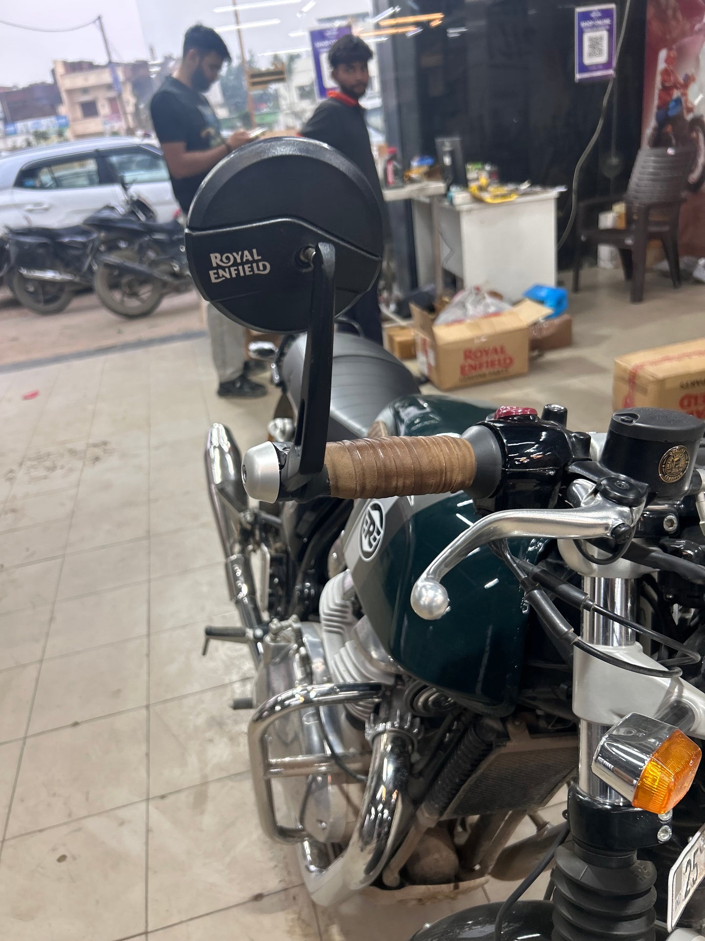 Royal Enfield Replica Bar End Mirror – Universal Fit for Classic, Interceptor, Meteor & More