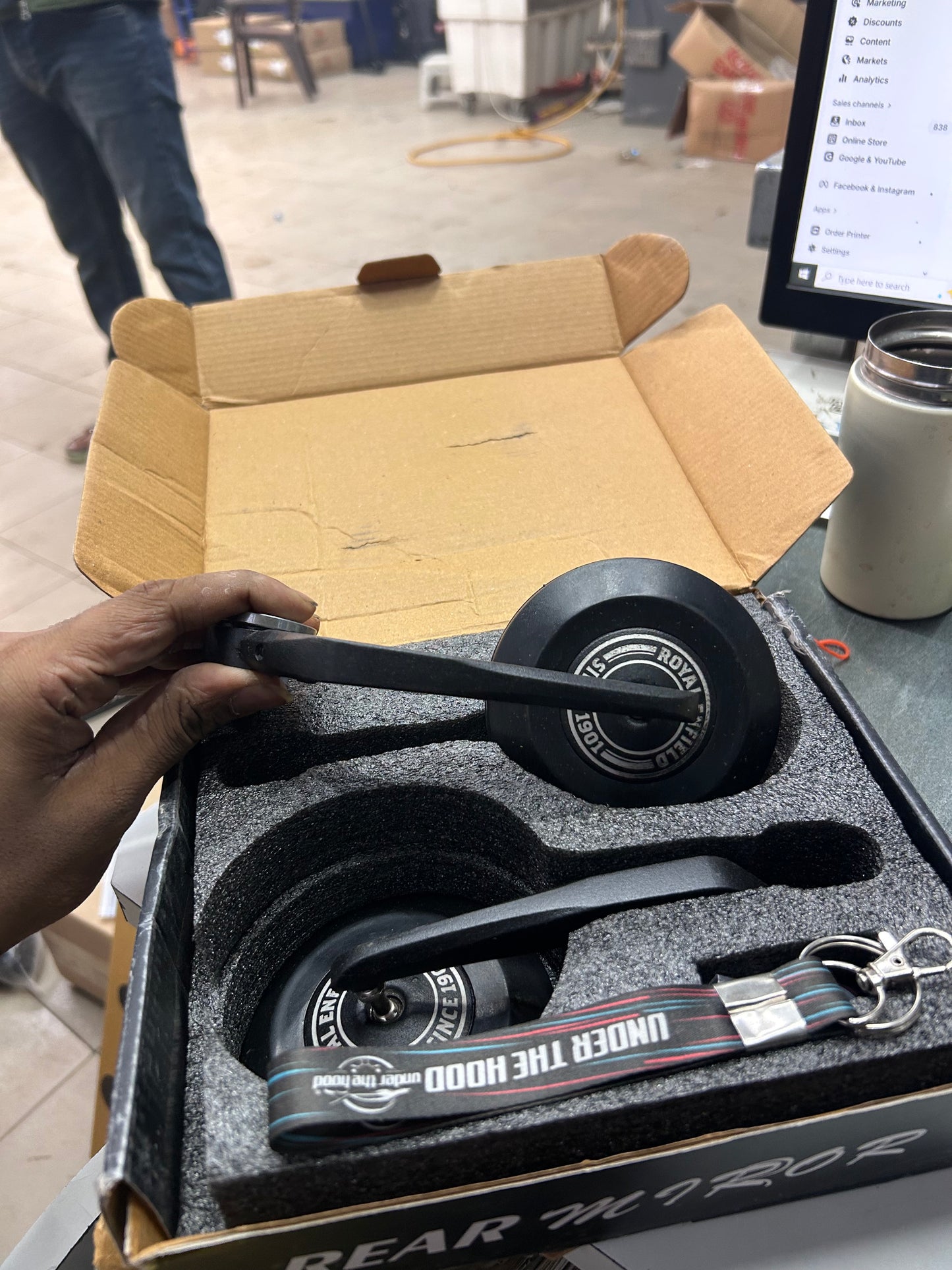 Premium GMA-Style Bar-End Touring Mirrors for Royal Enfield (Replica) – Under The Hood Edition