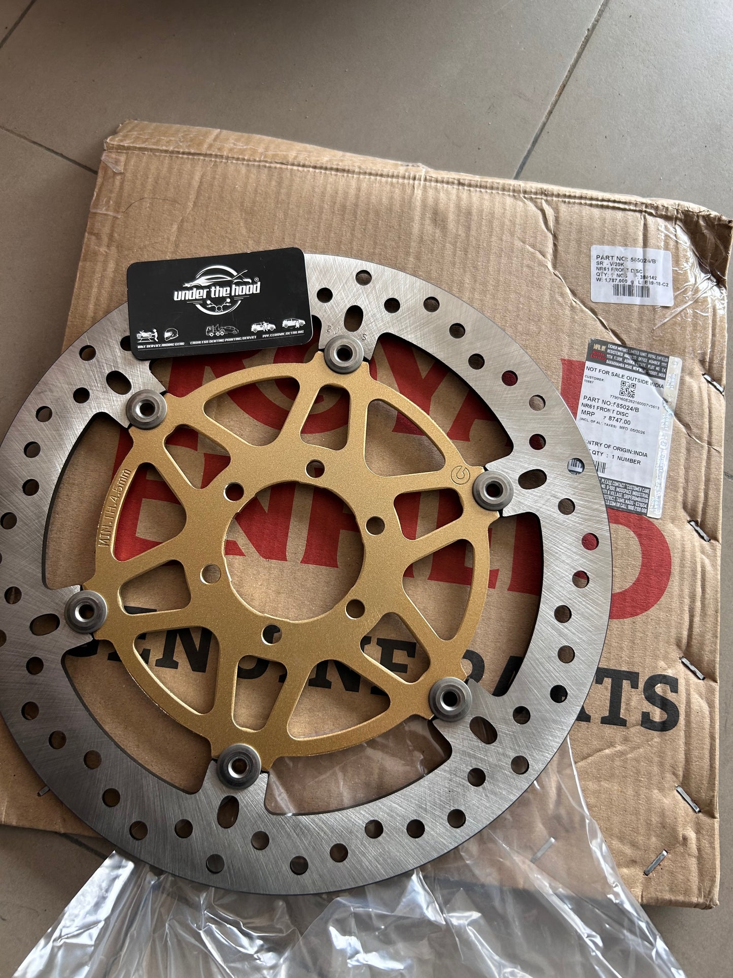 Royal Enfield Front Brake Disc 585024/B for Continental GT 535