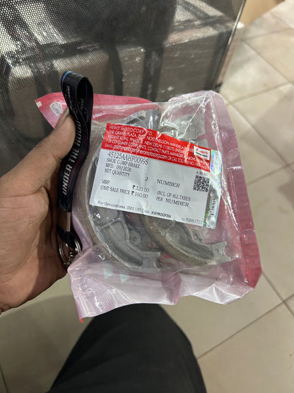 Hero Genuine Brake Shoe / Brake Liner 45125AAHF0099S | Splendor+, HF Deluxe, Glamour, Passion, Xtreme, Destini, Maestro & More
