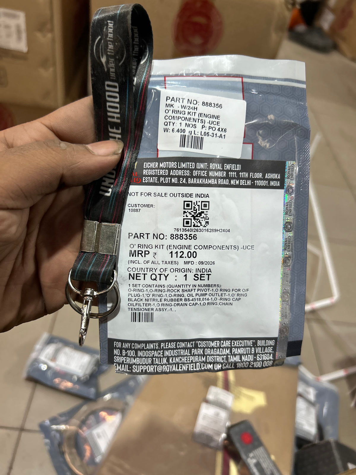 Royal Enfield UCE Engine O-Ring Kit – 888356 | Engine Sealing O-Ring Set