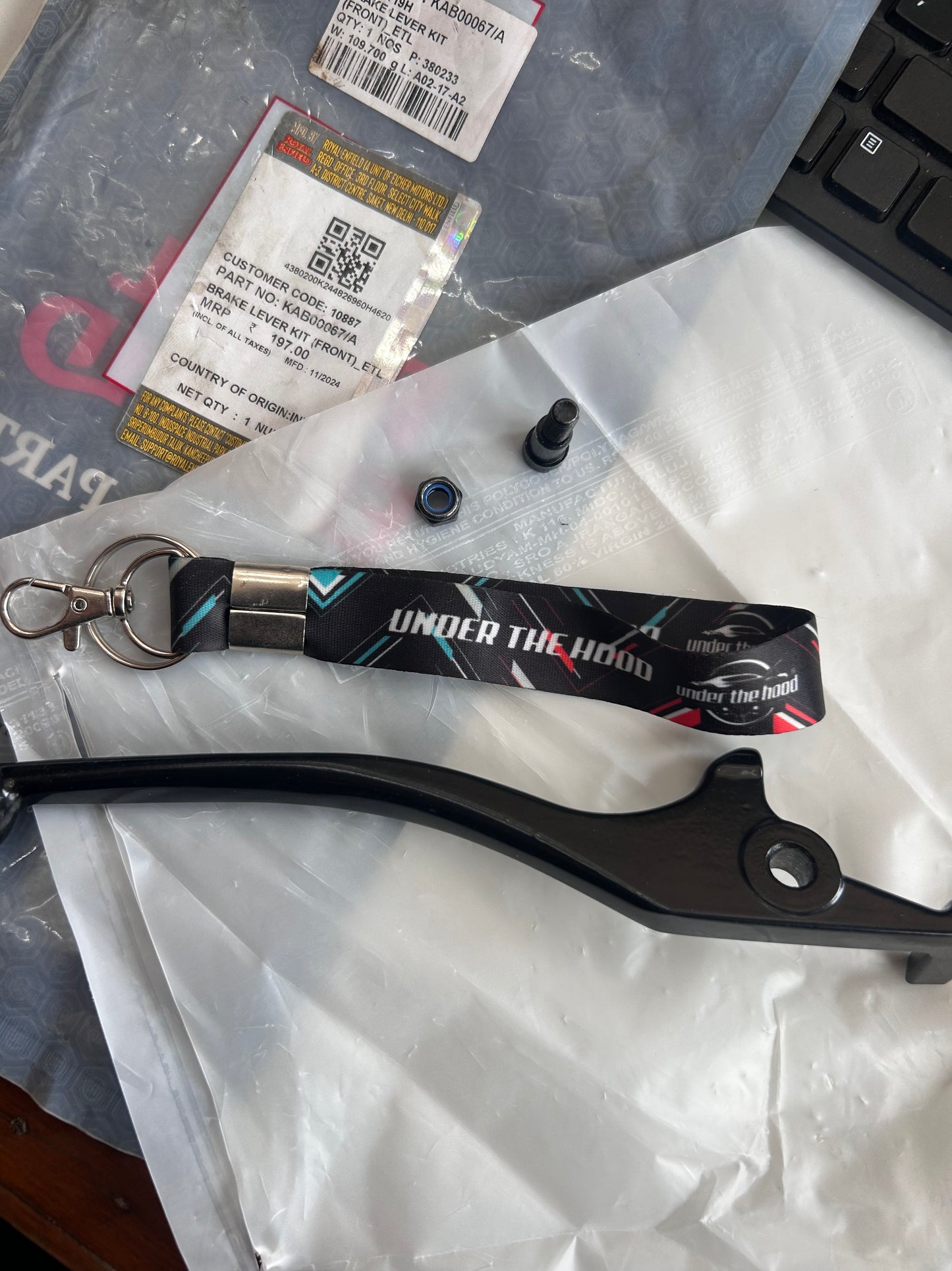 Royal Enfield KAB00067/A – Front Brake Lever Kit (ETL) OEM for Bullet 350 ES (UCE, BS3) + Selected Classic 350 (see table)