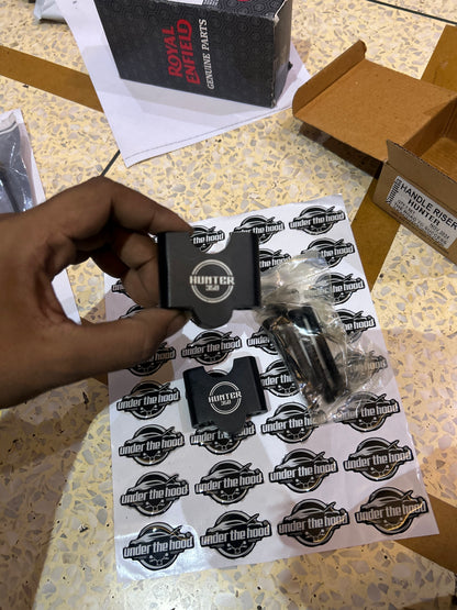 Aftermarket Handlebar Riser Kit for Royal Enfield Hunter 350 – Black CNC Machined Aluminium