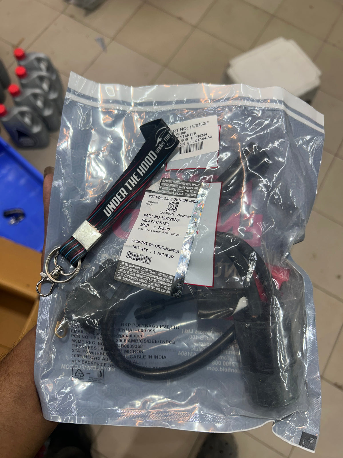 Royal Enfield J-Series 350 Starter Relay / Starter Solenoid – Classic 350 Reborn, Meteor 350, Hunter 350 & Bullet 350 – 1570282/F – Genuine OEM