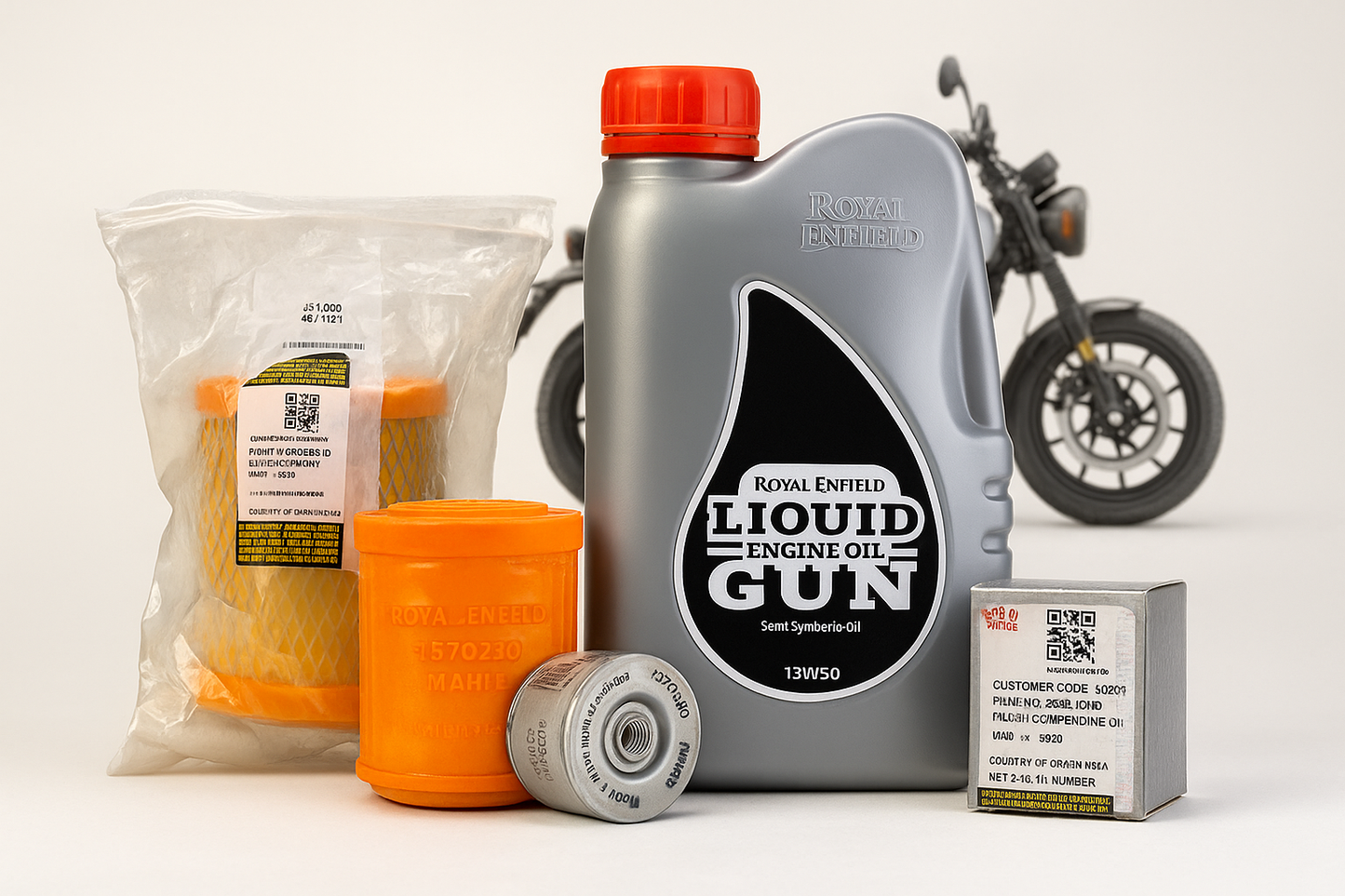 Royal Enfield Hunter 350 (J-Series) Complete Service Kit – OEM Quality – All-in-One Maintenance Packages