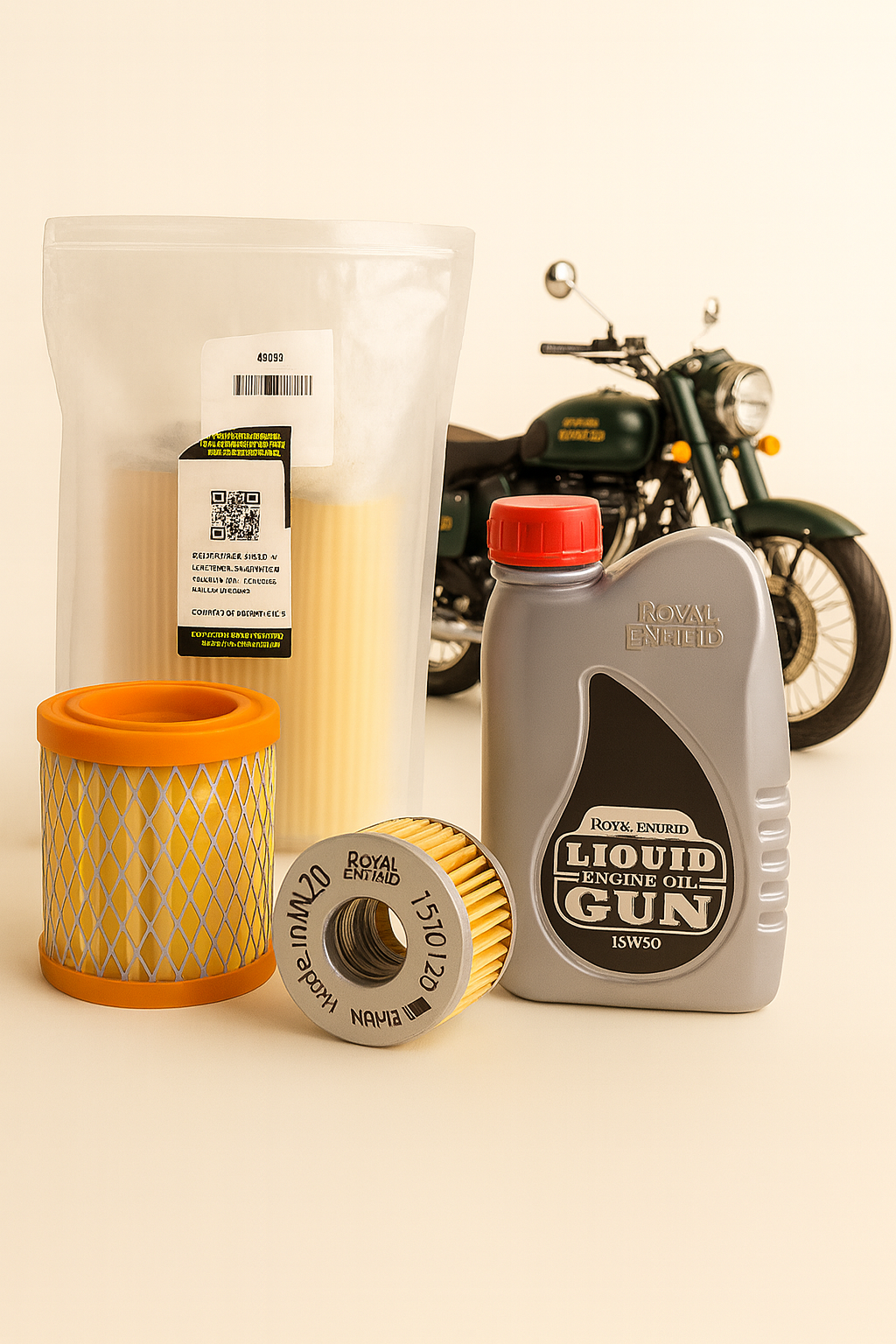 Royal Enfield Classic 350 Reborn (J-Series) Complete Service Kit – OEM Quality – All-in-One Maintenance Packages