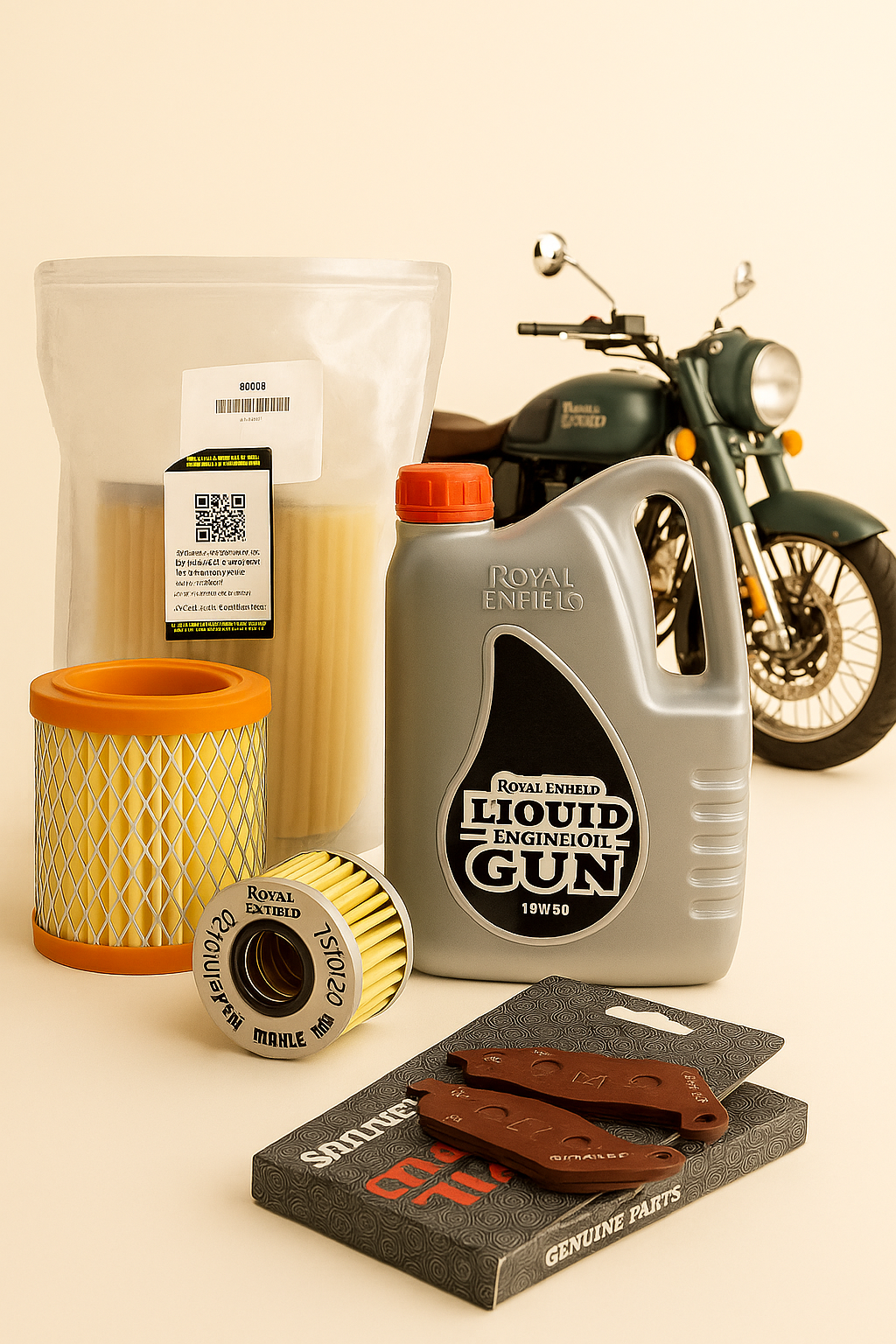 Royal Enfield Classic 350 Reborn (J-Series) Complete Service Kit – OEM Quality – All-in-One Maintenance Packages