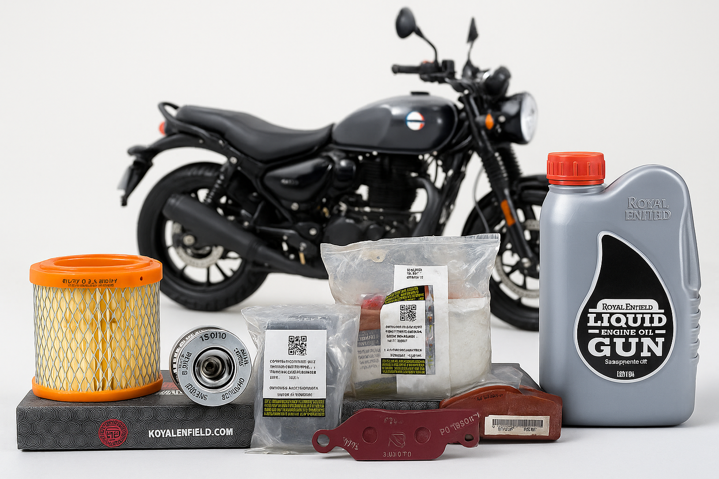 Royal Enfield Hunter 350 (J-Series) Complete Service Kit – OEM Quality – All-in-One Maintenance Packages