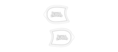 Royal Enfield 888364 Classic 500 tank sticker kit — Silver BVI