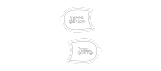 Royal Enfield 888364 Classic 500 tank sticker kit — Silver BVI