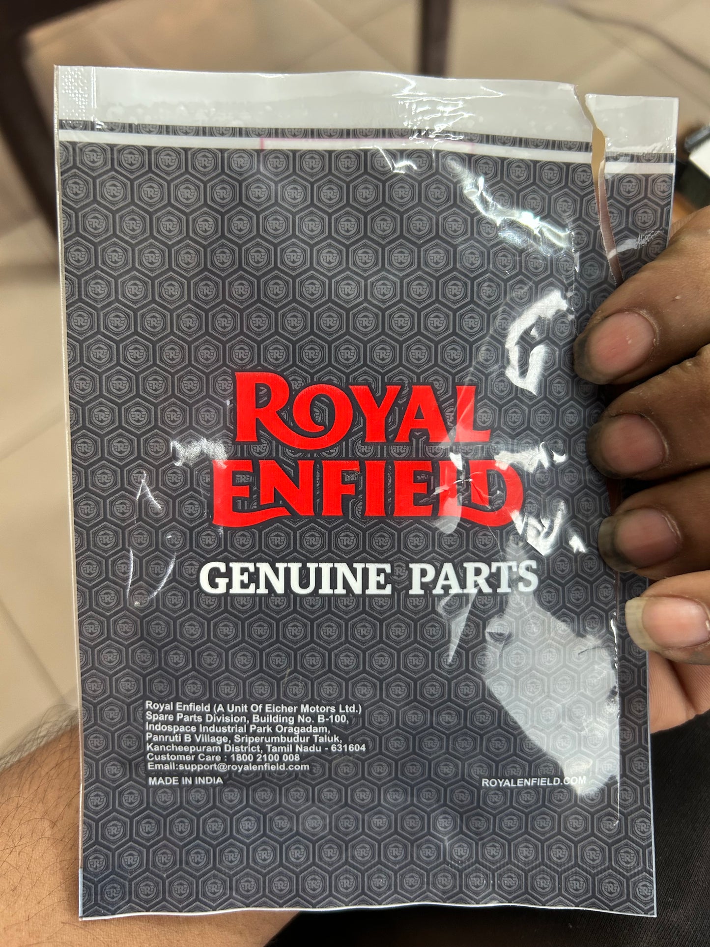 OEM Royal Enfield RH side panel sticker RAV02170/A 2.5D gloss black