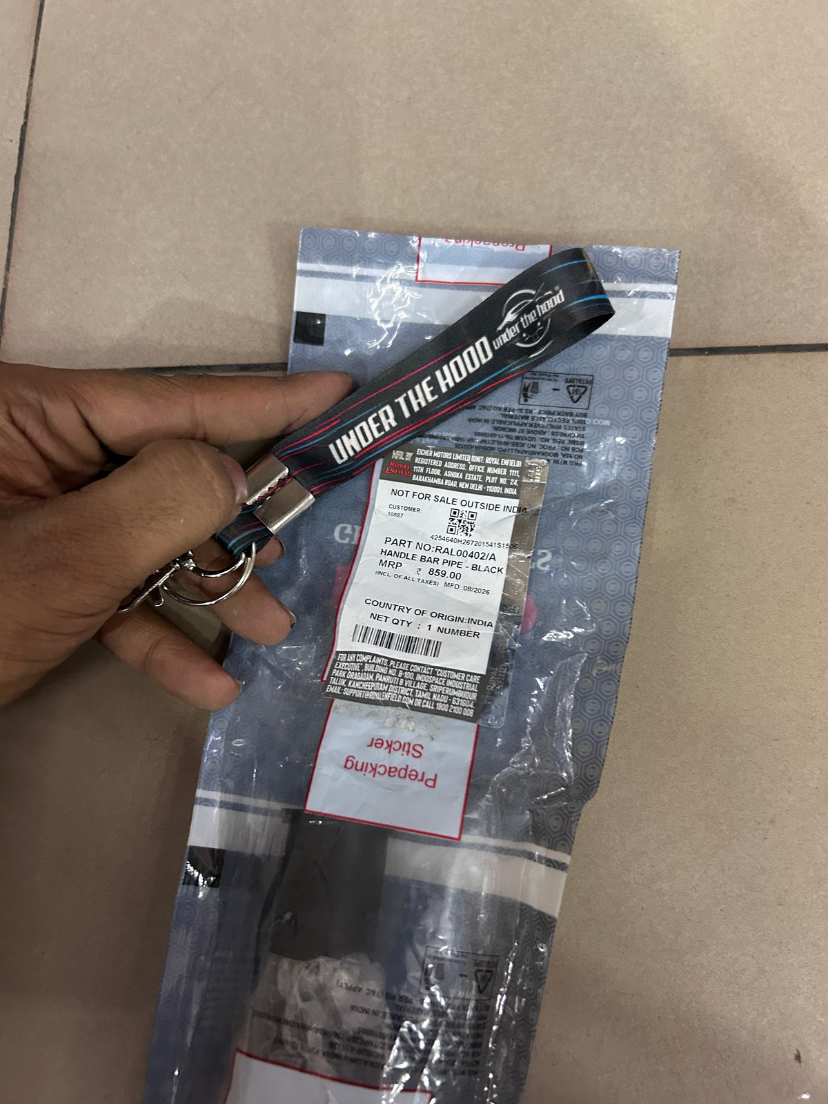 Royal Enfield Himalayan 411 / Scram 411 Black Handlebar Pipe RAL00402/A