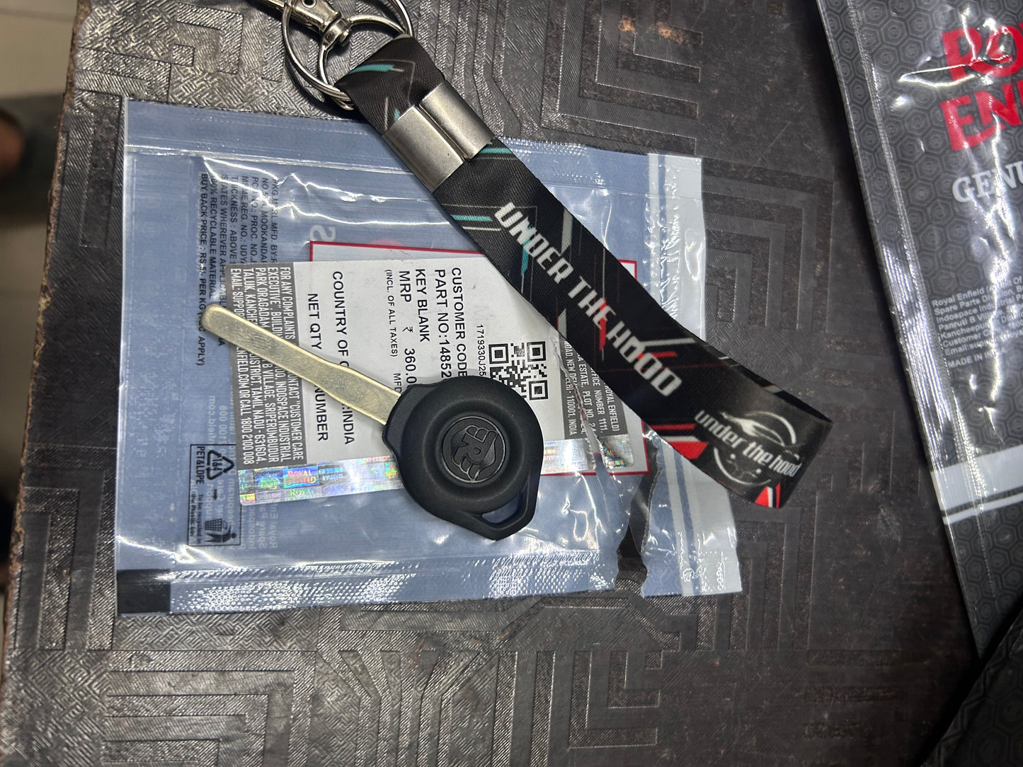Royal Enfield Key Blank — Himalayan 450 & Guerrilla 450 (BS6.2/E5) | Interceptor 650, Continental GT 650, Super Meteor 650, Shotgun 650, Classic 650 — 148520/A (Genuine OE)