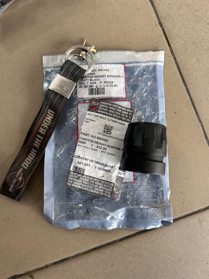 Royal Enfield 890092 Counter Weight Assembly – Matt Black OEM Handlebar End Weight for Himalayan 411cc ABS