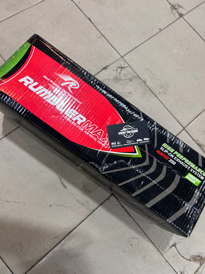 Red Rooster Rumbler Max Black Matte Exhaust for Royal Enfield Hunter 350