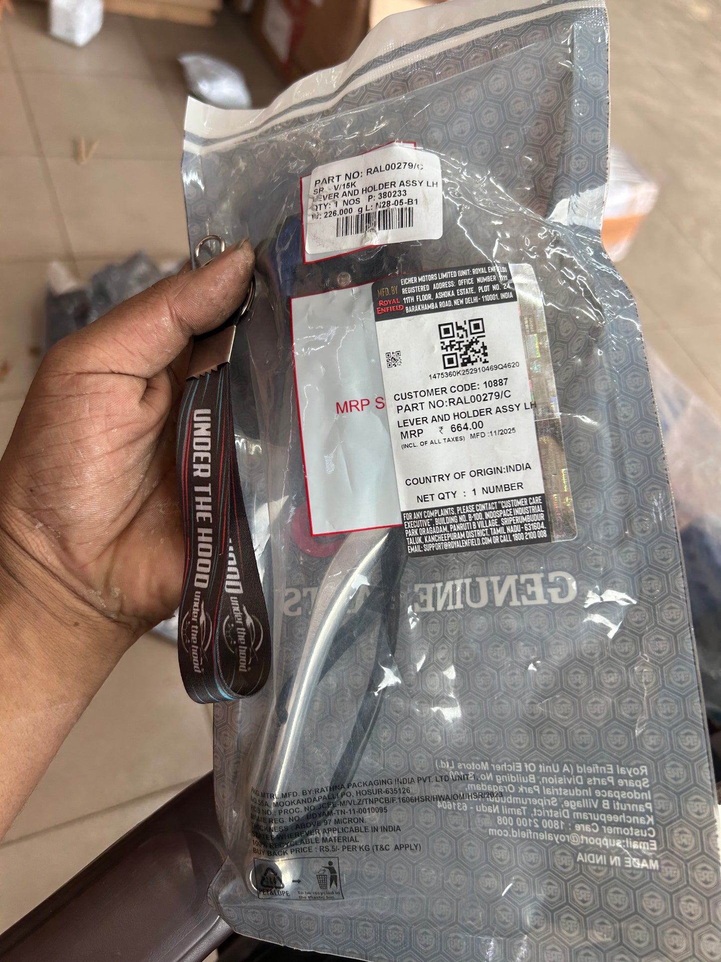 Royal Enfield RAL00279 / RAL00279/C – Genuine Clutch Lever & Holder Assembly LH for Himalayan 411 & Scram 411