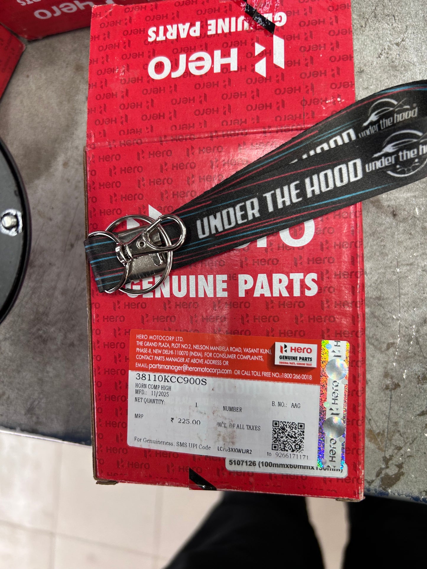 Hero Genuine Horn Complete High 38110KCC900S for Passion Plus / Ambition 135 / Xtreme (CBZ)