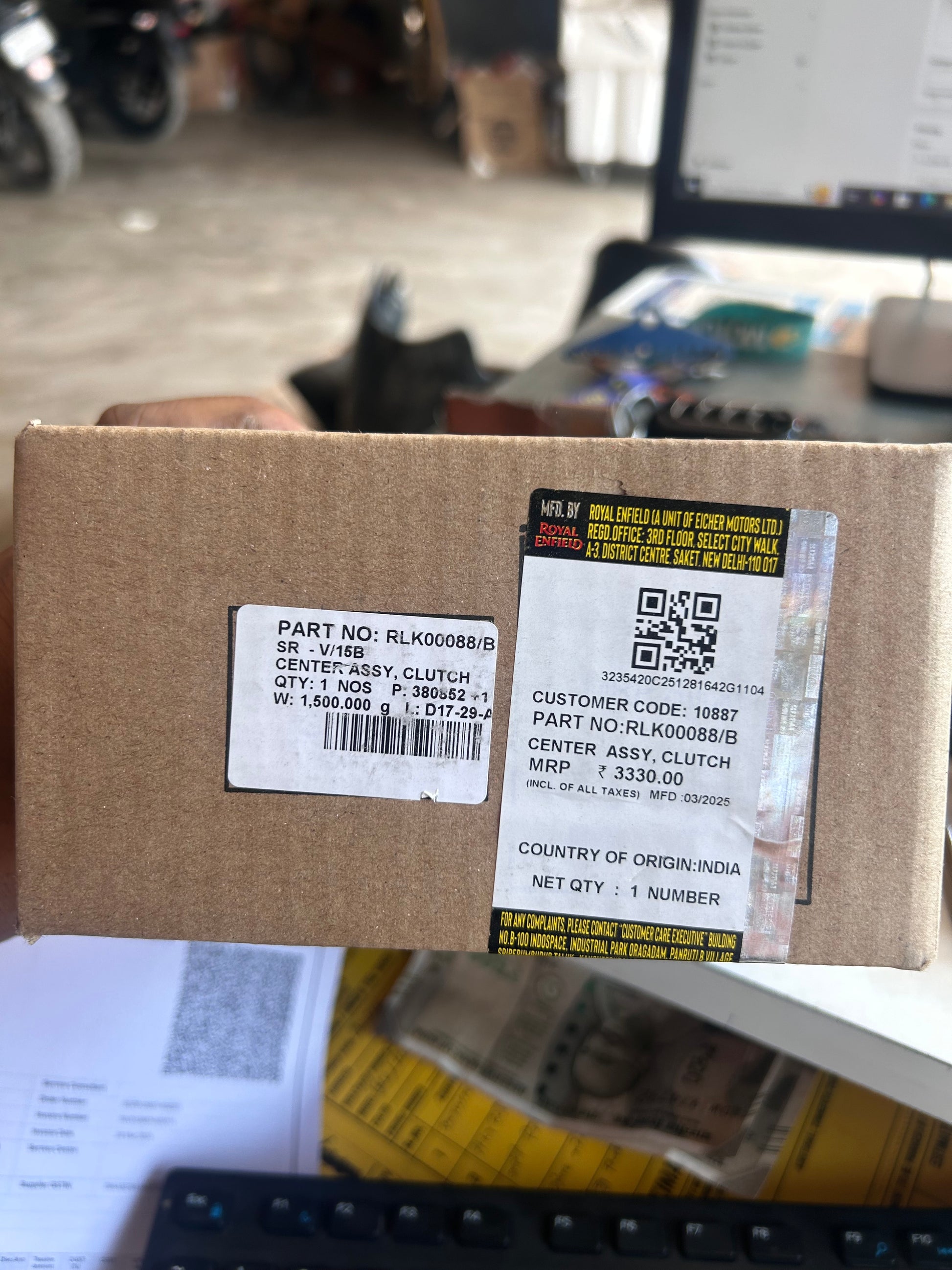 OEM Royal Enfield RLK00088/B Center Clutch Assembly for Meteor 350, Hunter 350, and Classic Reborn 350 – J-Series Engine