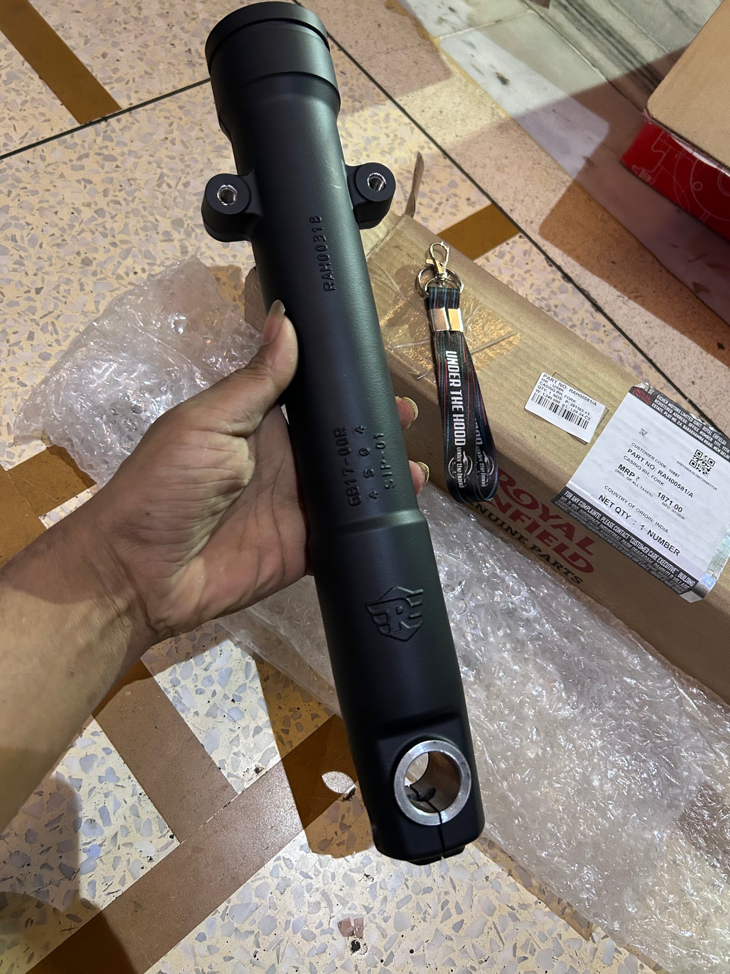 Royal Enfield Front Fork Casing / Outer Tube (RH) for Guerrilla 450 – RAH00581/A (Right Side Fork Slider)