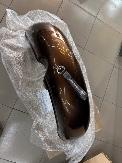 Royal Enfield Front Mudguard Assembly Brown & Gold Pinstripe RAG01134/A for Classic 350 Medallion Bronze