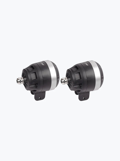 HJG SINGLE LED GREY ROUND LENSE FOG LIGHT PAIR 40W