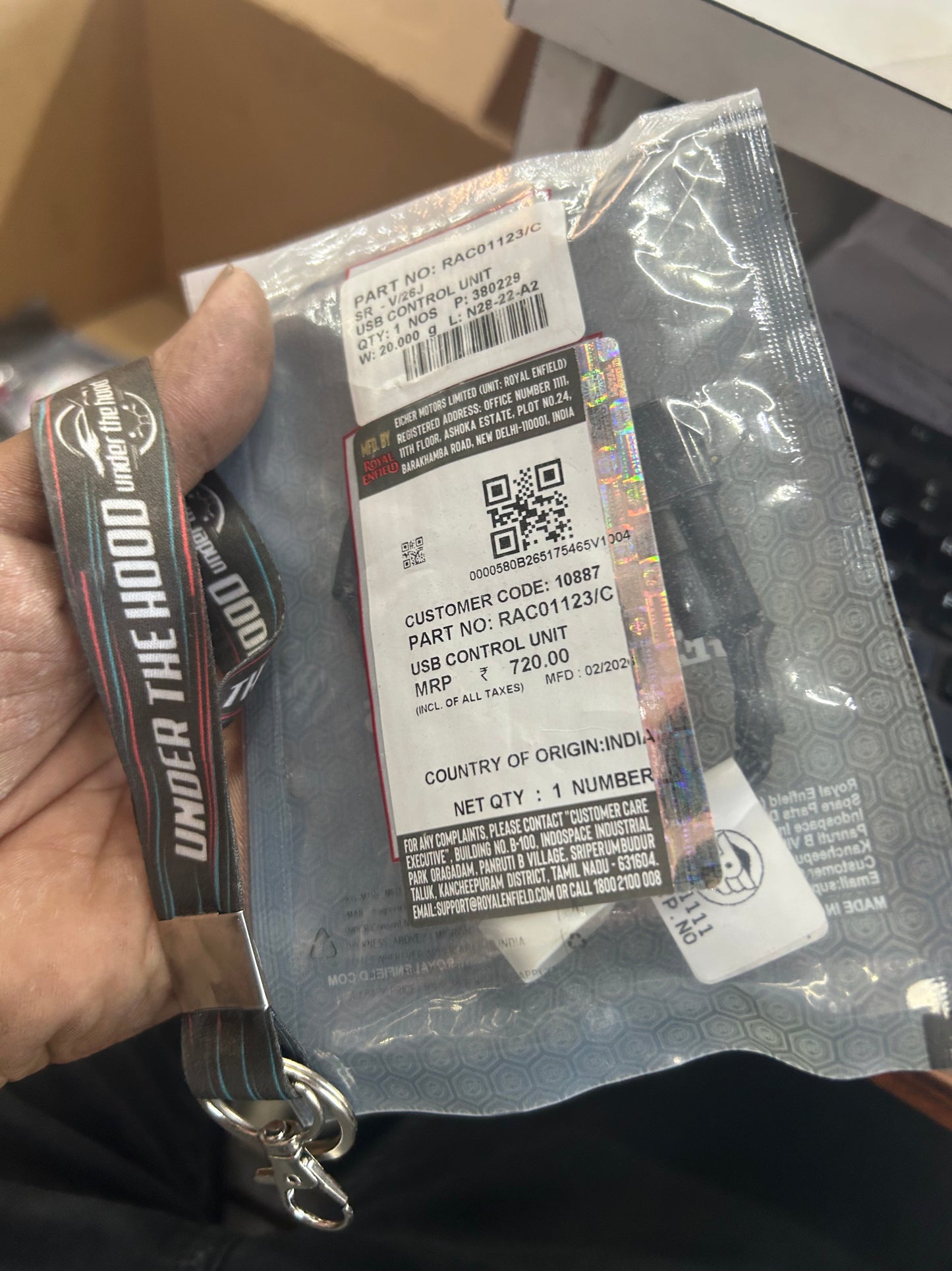 USB Control Unit Module for Royal Enfield Factory Type-C USB Charging – RAC01123/C FOR GT AND INT 650
