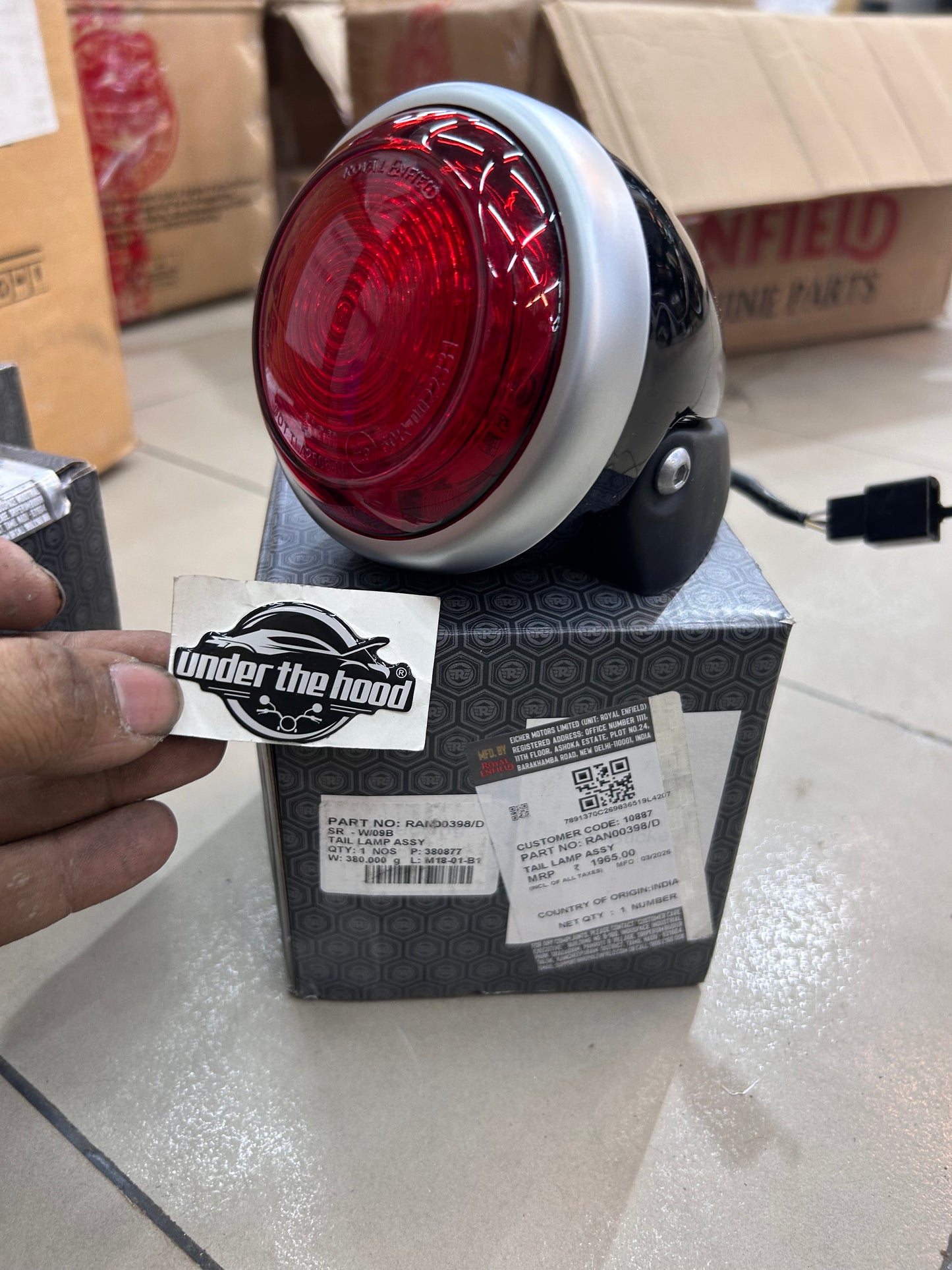Genuine Tail Lamp Assembly (Rear Tail Light) for Royal Enfield Shotgun 650 (2024→) – RAN00398/B