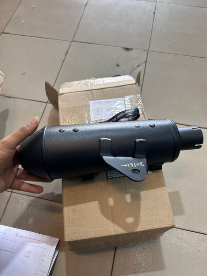 Royal Enfield Hunter 350 Stock Silencer Assembly HR Black – Genuine OEM Exhaust – RLX00794/F
