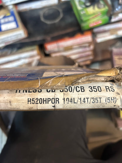 Rolon HPOR 358 Solid-Bush Chain & Sprocket Kit – Honda H’ness CB350 / CB350 RS (104-Link)