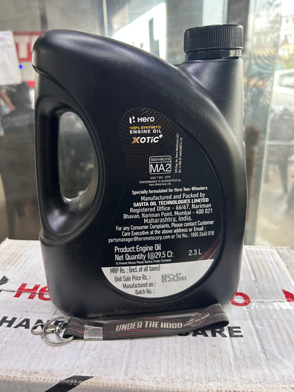 Hero Genuine Xotic+ 15W50 100% Synthetic Engine Oil 2.3L – Mavrick 440 | Harley-Davidson X440 15W50 MA2 Option
