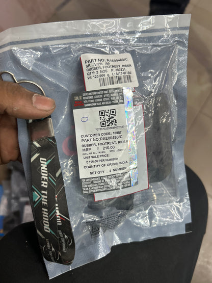 Royal Enfield Bear 650 Rider Footrest Rubber Grip (RAE00480/C) – Fits Left & Right – Genuine OEM