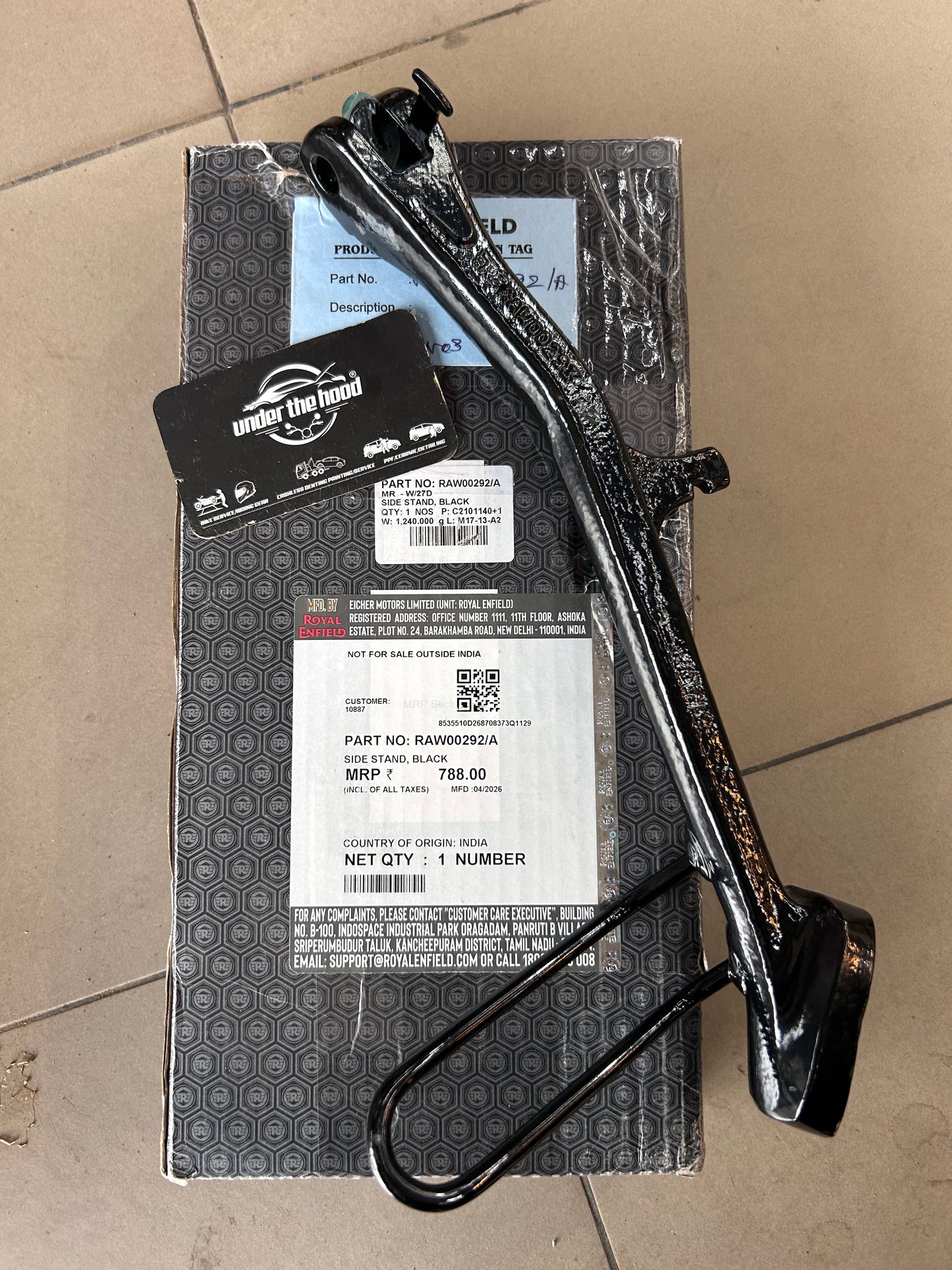 Royal Enfield Side Stand Black RAW00292/A for Bear 650