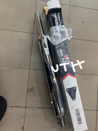 HK Long Punjab Silencer Small Mouth – Direct Fit for Royal Enfield UCE Models