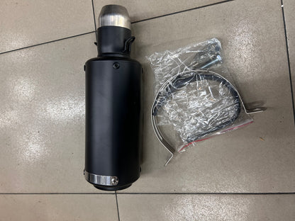 SC Project Style Short Can Exhaust – Universal 51mm Fit for Royal Enfield, KTM, Yamaha, Bajaj, Honda & More – Matte Black, Race Sound