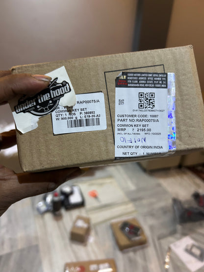 Genuine Common Key Set (Lock & Key Kit) for Royal Enfield Himalayan 411 / Scram 411 | RAP00075/A | OEM