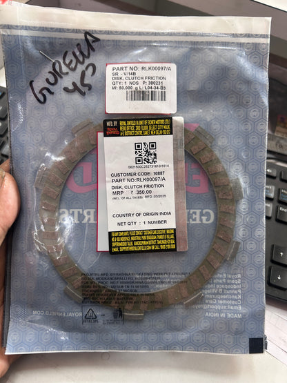 Royal Enfield Himalayan 450 / Guerrilla 450 – Complete Clutch Friction Plate Set (6 Pcs) – RLK00097/A + RLK00153/A