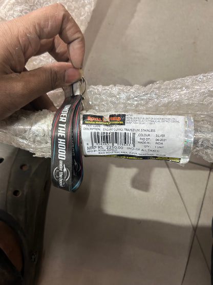 Royal Enfield 1760061/E – Silver Trapezium Engine Guard (Kit 1990635) | OEM GMA Crash Bar for Classic 350/500 UCE, Bullet 350/500, Electra 350, Trials 350/500