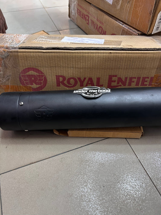 Royal Enfield 1990725 Black Straightcut Silencer-IN — Classic 350 UCE OEM-Style Silencer